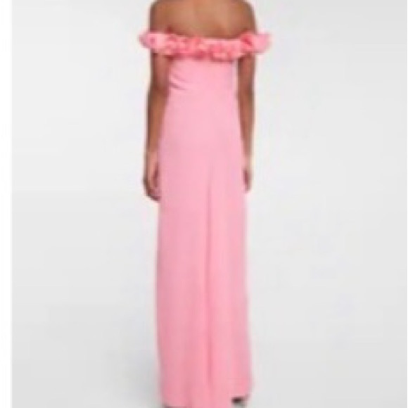 Giambattista Valli off-shoulder silk georgette gown in pink. Size 38. NWT - Picture 3 of 11